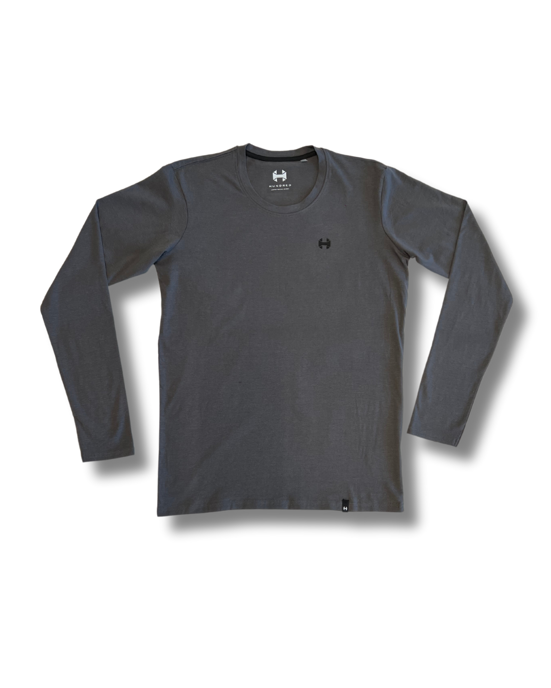 Camiseta hombre manga larga gris